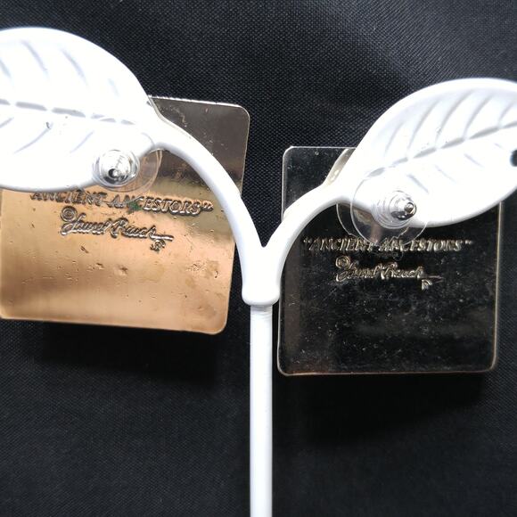 Laurel Burch Ancient Ancestors Earrings Art of Human Being Enamel 1980s - Picture 5 of 10